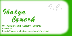 ibolya czmerk business card